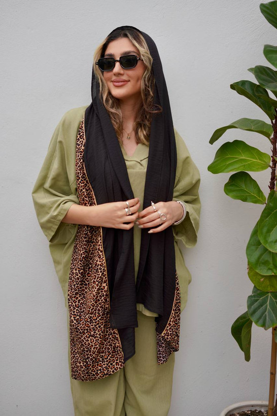 شال نخ پلنگی دو تکه(۱۰۸۱)