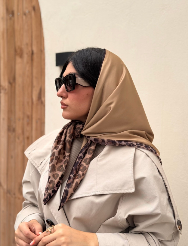 روسری دورو پلنگی