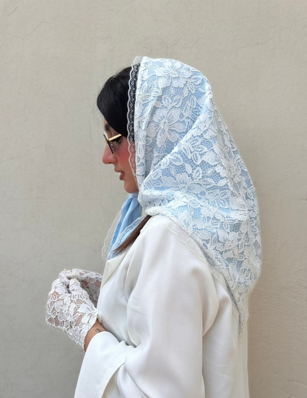 روسری دورو گل درشت