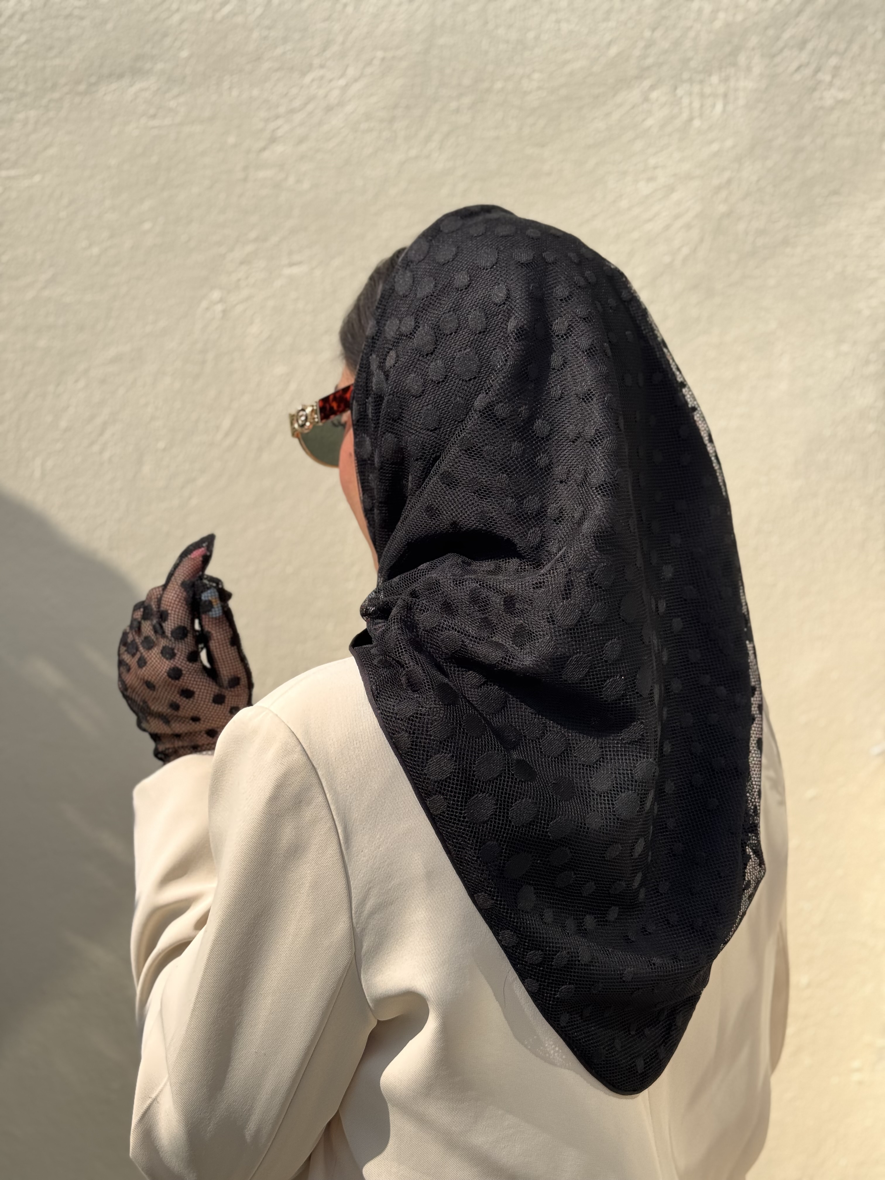روسری دورو تور مشکی